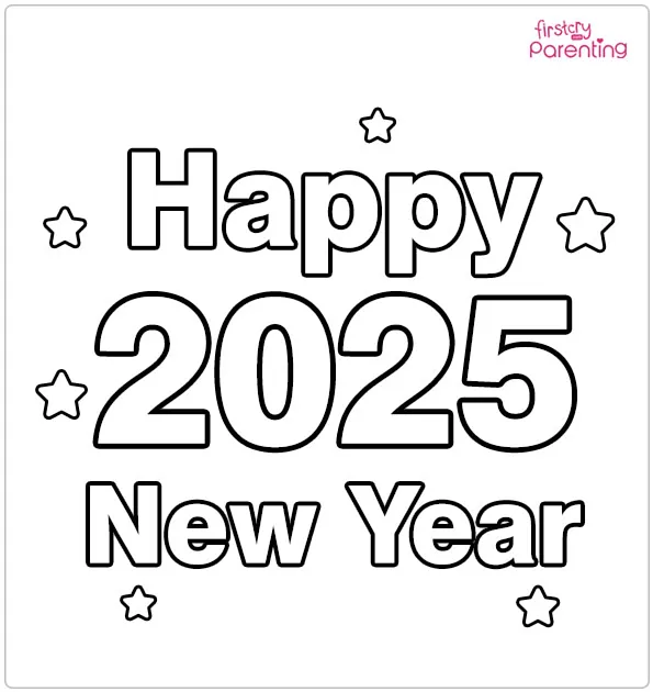 15 Happy New Year Coloring Pages Free Printable Sheets, Pictures and