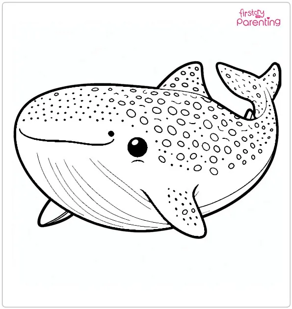 Whale Shark Colouring Page