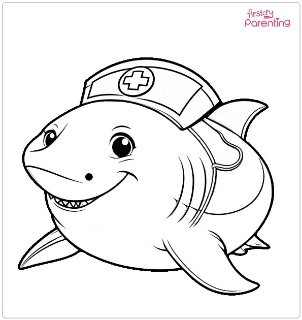 Nurse Shark Colouring Page