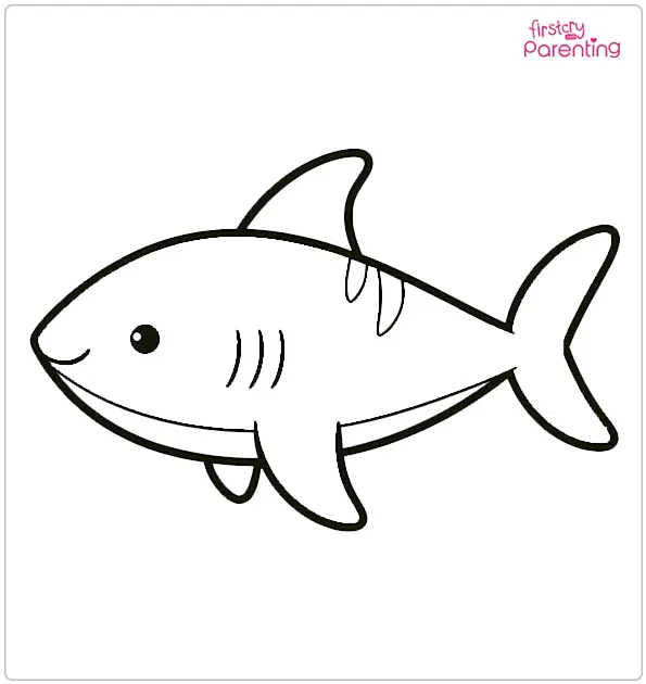 Lemon Shark Colouring Page