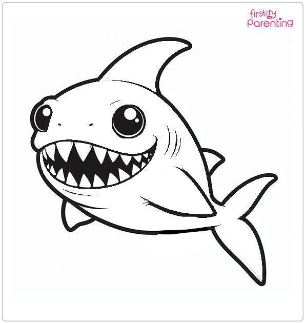 Goblin Shark Colouring Page
