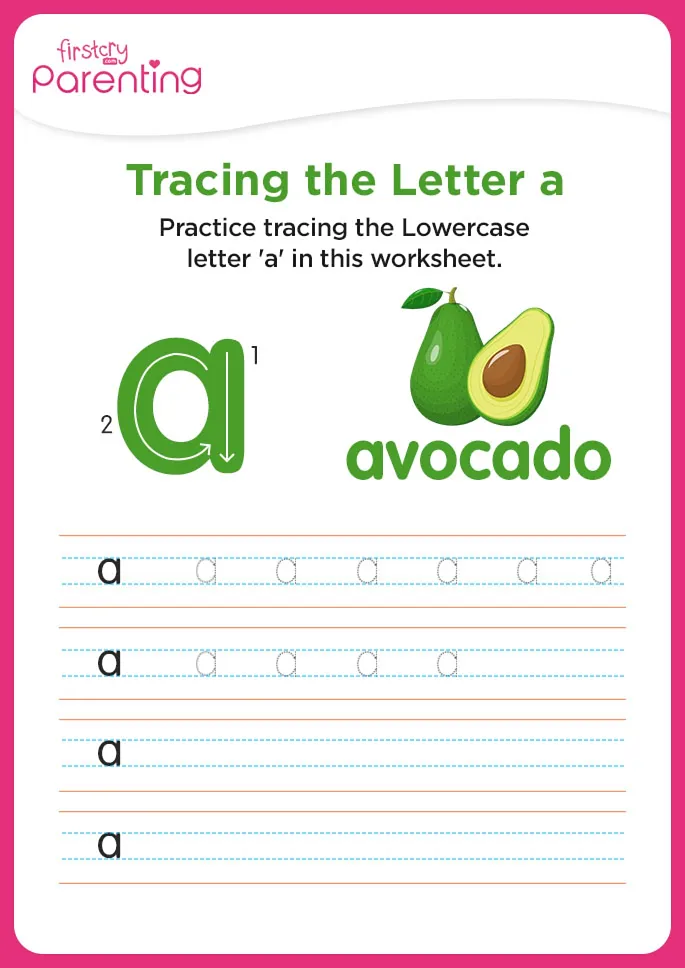 a for avocado worksheet