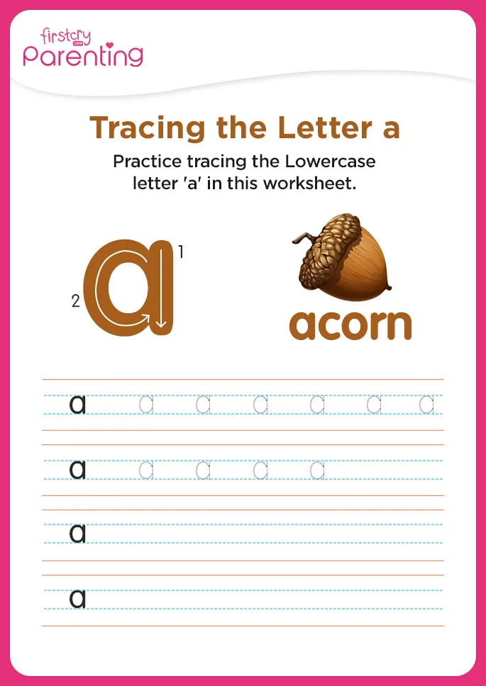 a for acorn worksheet