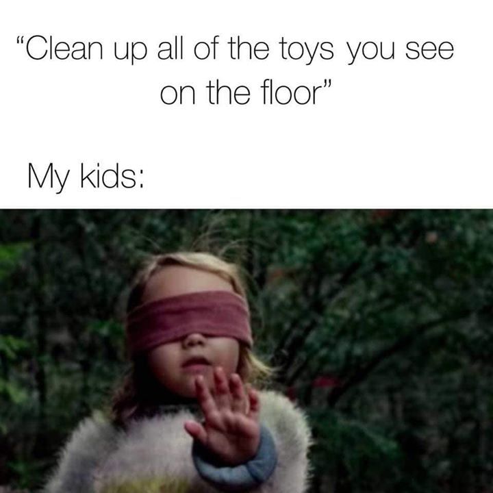picking up toys toddler meme