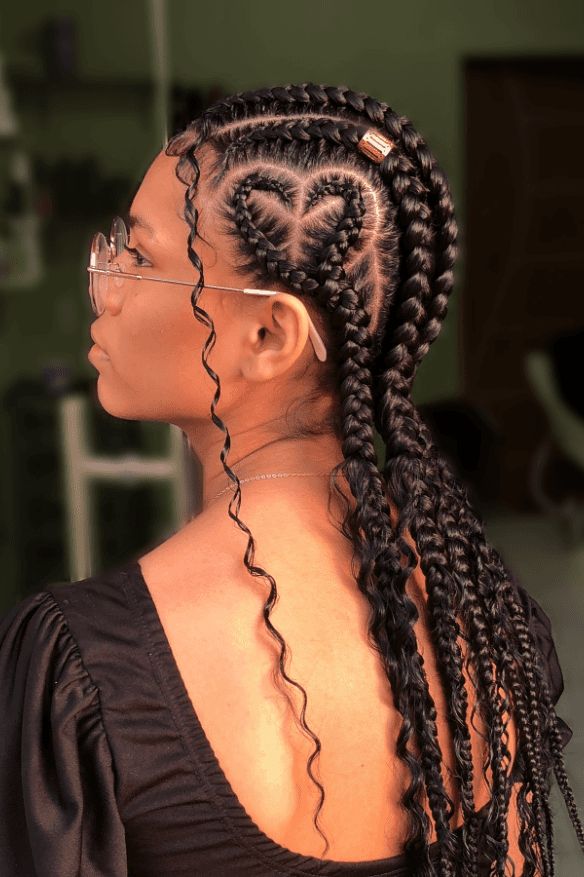 Heart-Shaped Cornrows