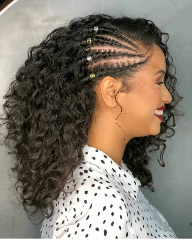 Side Braids with Curls