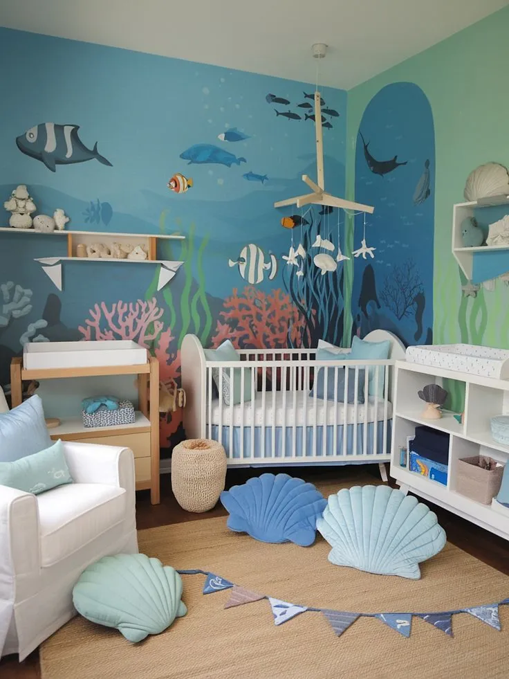 By the Ocean Theme Baby Room Décor