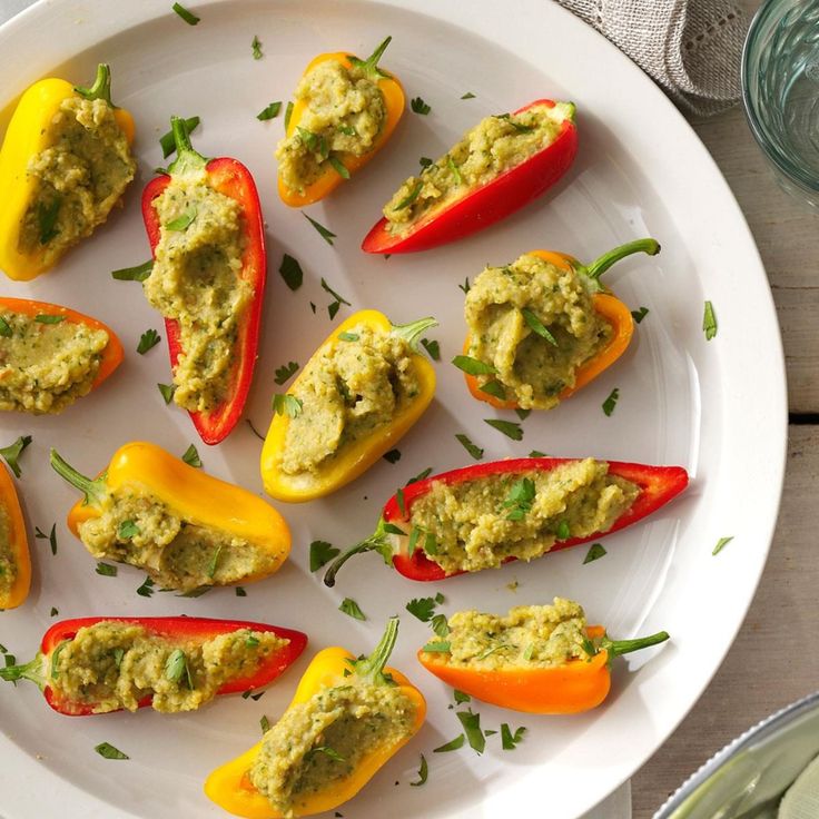 Broccoli and Chive-stuffed Mini Peppers