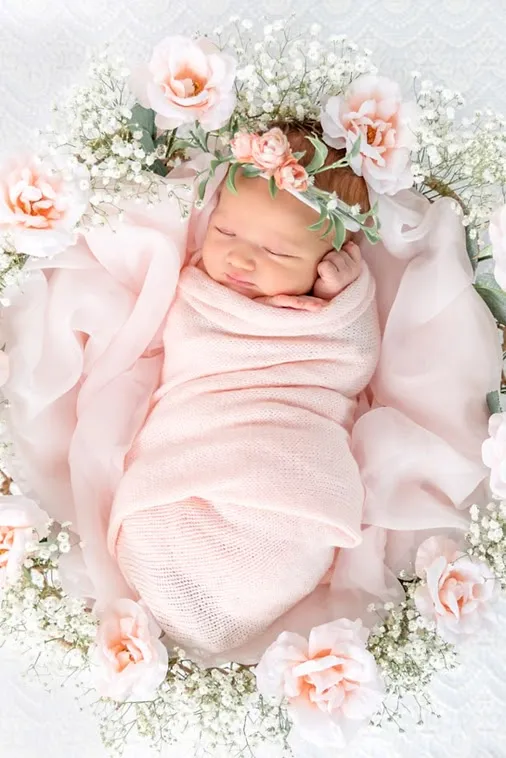 Floral baby photoshoot