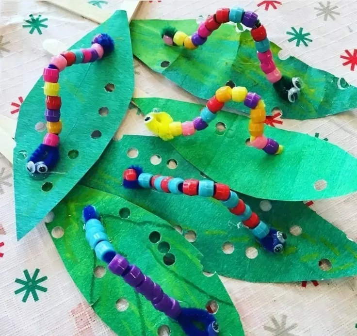 Hungry Caterpillar Bead Craft