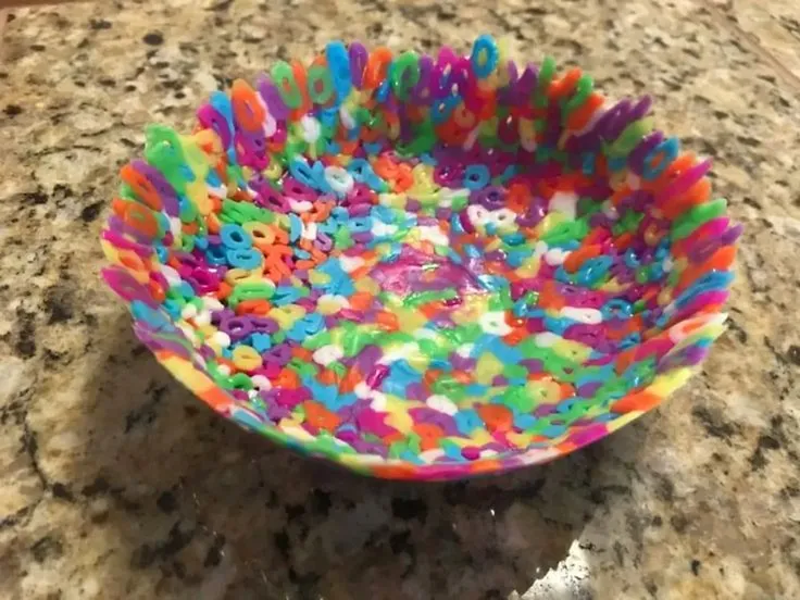 Plastic Bead Bowl Craft