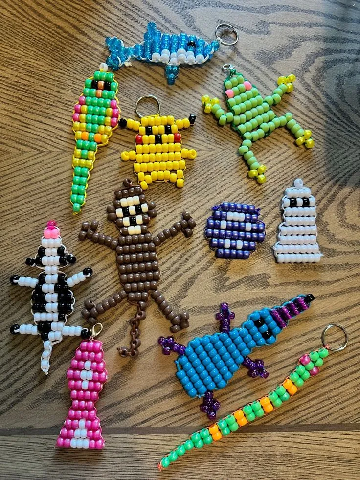Beaded Animal Keychain Craft