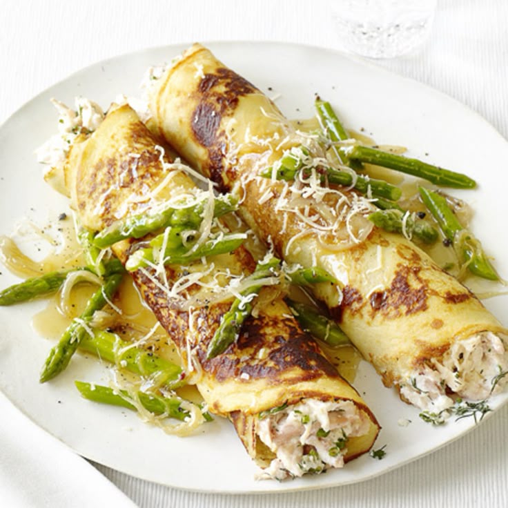 Chicken Crepes with Asparagus