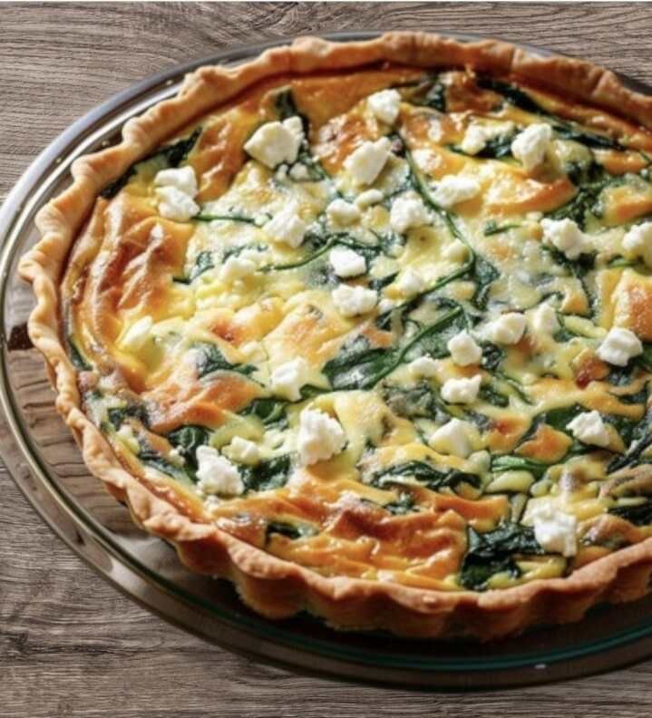 Chicken and Spinach Open Tart
