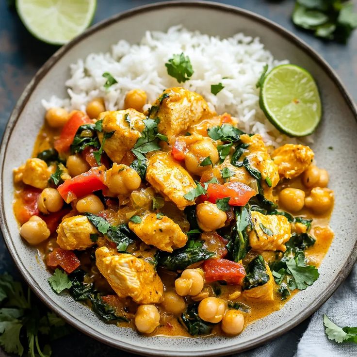 Indian Chicken and Chickpeas Curry