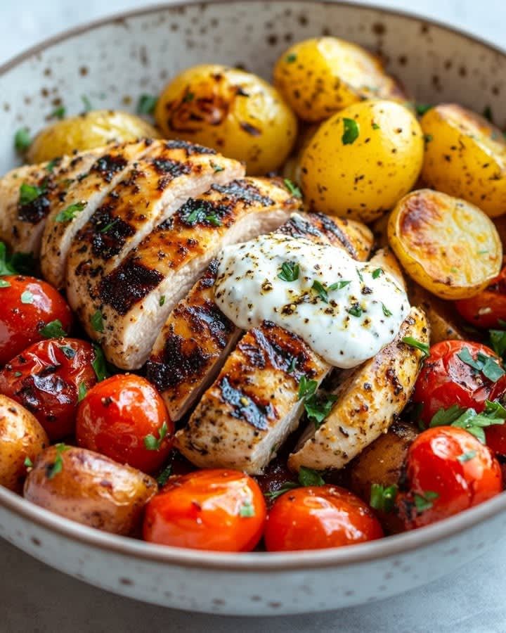 Grilled Chicken With Potato