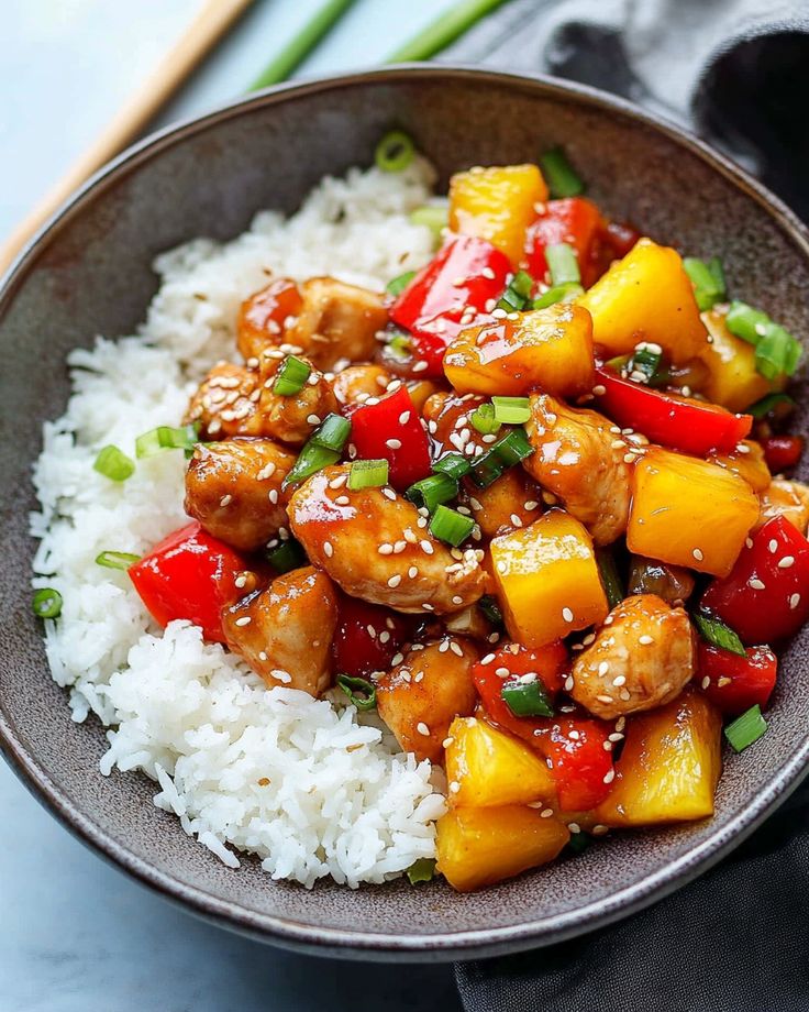 Tangy Mango Chicken Rice