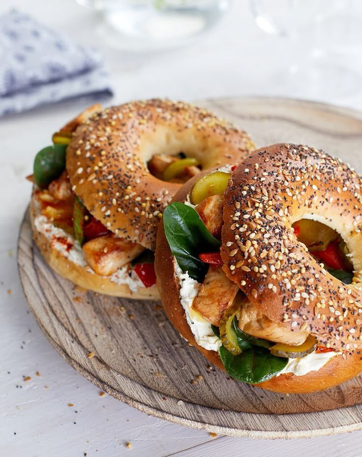 Mini Chicken & Bagel Burger