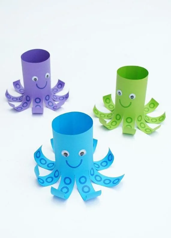 Paper Roll Octopus Paper Roll Octopus