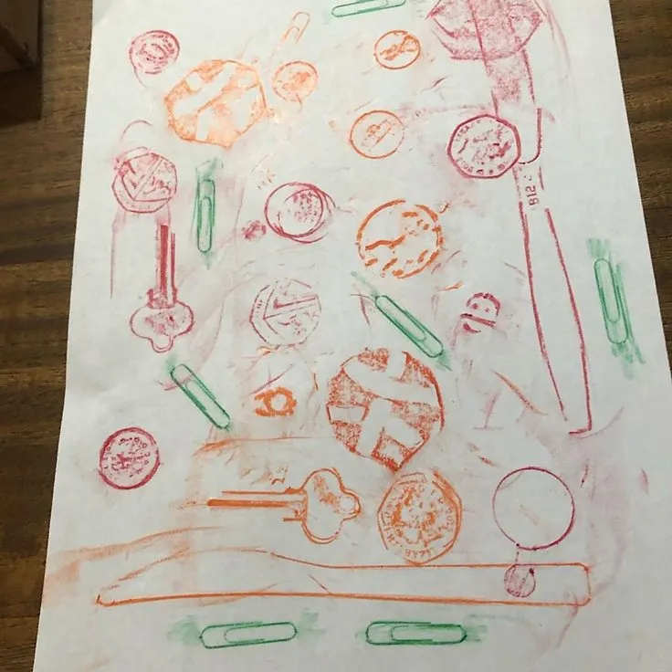 Rubbing Art – Crayons or Pencil Color