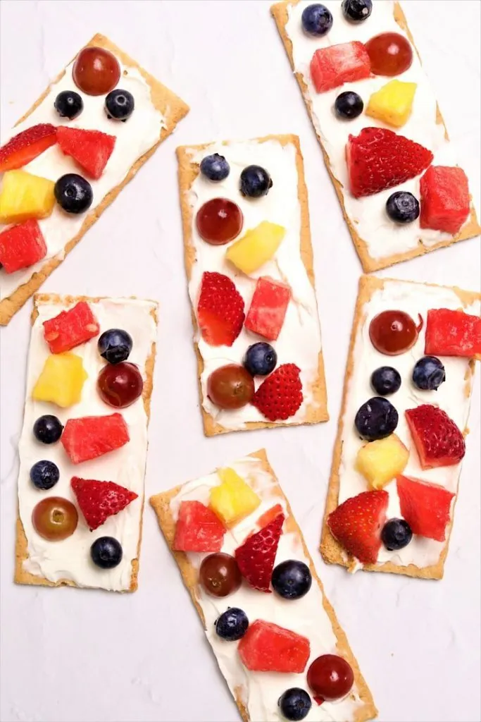 Decorative Fruits on Crackers