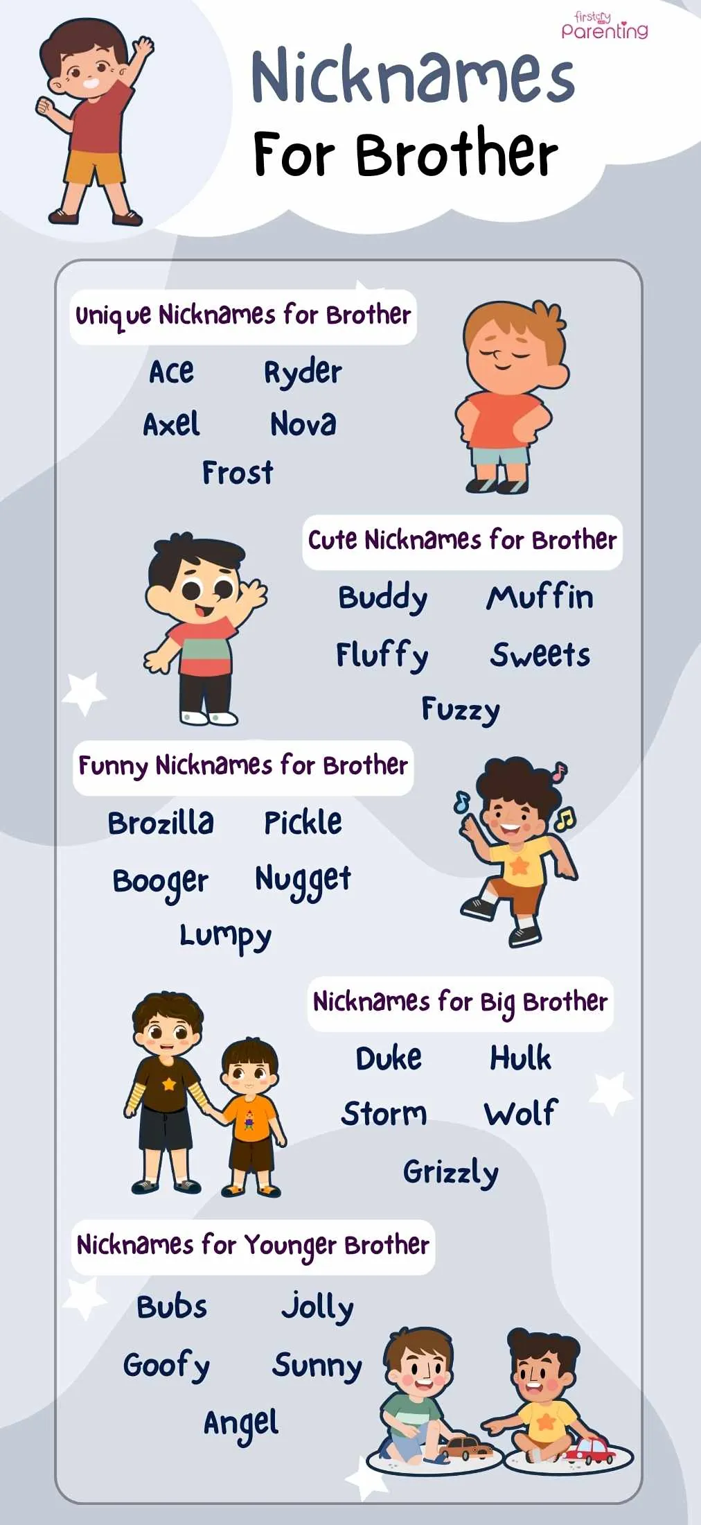 Nicknames for Brother - Infographic Nicknames for Brother - Infographic