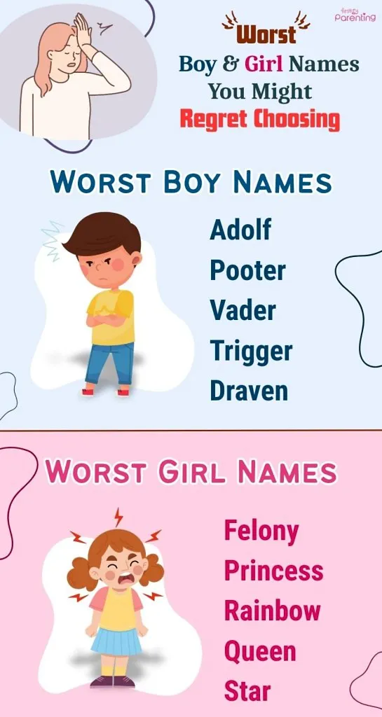 Worst Boy & Girl Names You Might Regret Choosing - Infographic