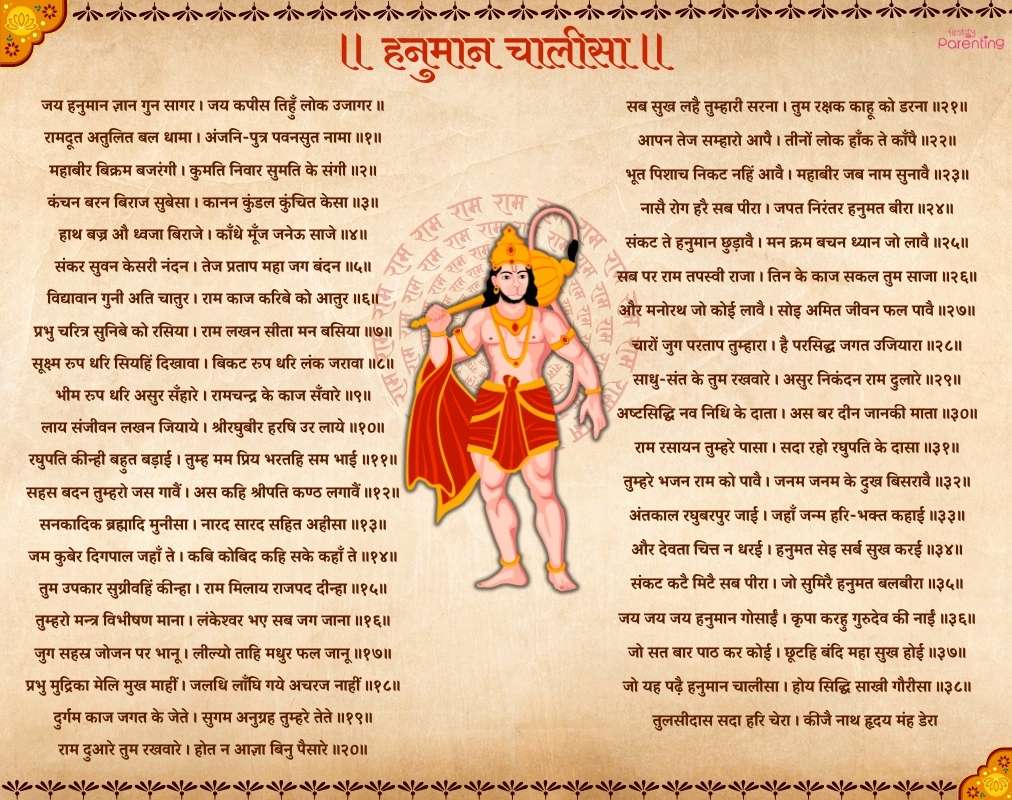 Infographic - Hanuman Chalisa for kids