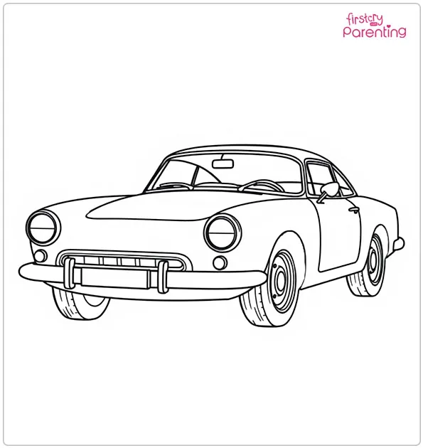 Classic Car Coloring Page Classic Car Coloring Page