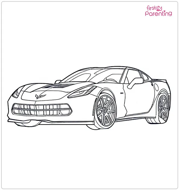 Corvette Coloring Page Corvette Coloring Page