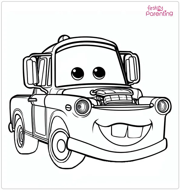 Mater Car Coloring Page Mater Car Coloring Page