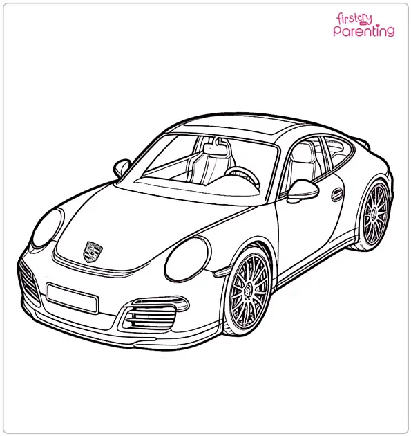 Porsche Coloring Page Porsche Coloring Page