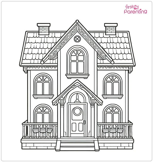 Barbie Dream House Coloring Page