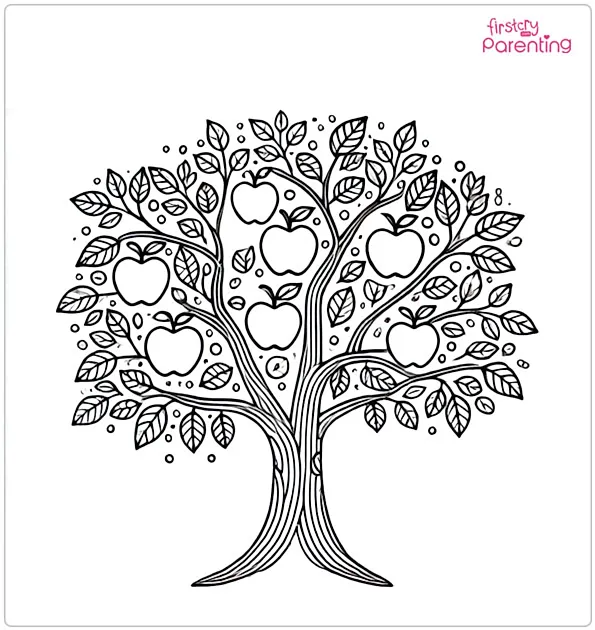 Apple Tree Coloring Page