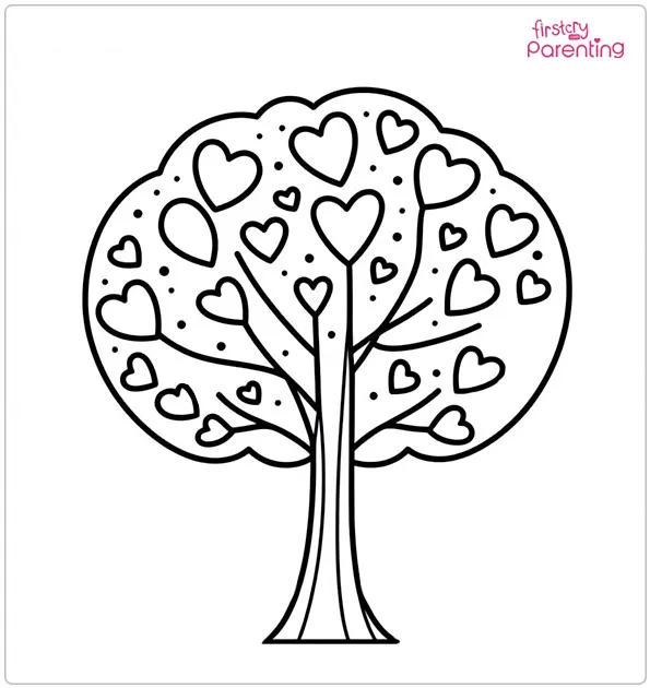 I Love Trees Coloring Page