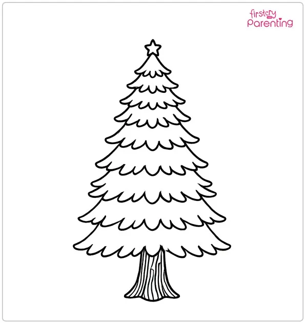 Pine Tree Coloring Page