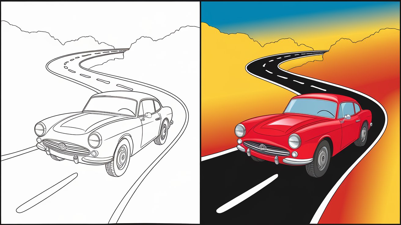 25 Car Coloring Pages: Free Printable Sheets, Pictures and Images for Kids