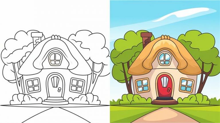 House Colouring Pages - Free Printable Pages For Kids
