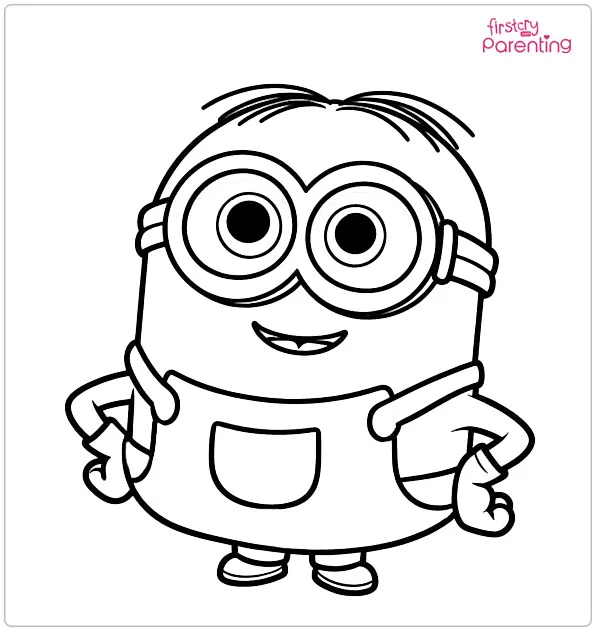 Happy Minion Coloring Page Happy Minion Coloring Page