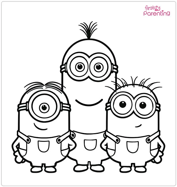 Kevin, Stuart And Bob Coloring Page Kevin, Stuart And Bob Coloring Page