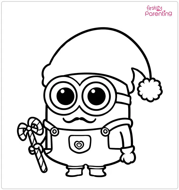 Santa Minion Coloring Page Santa Minion Coloring Page