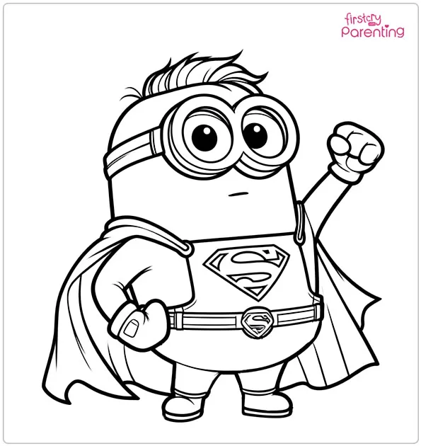 Superman Minion Coloring Page Superman Minion Coloring Page