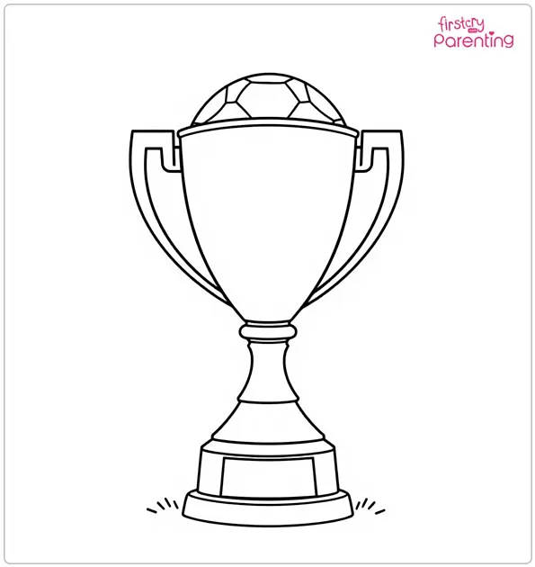Soccer Trophy Coloring Page