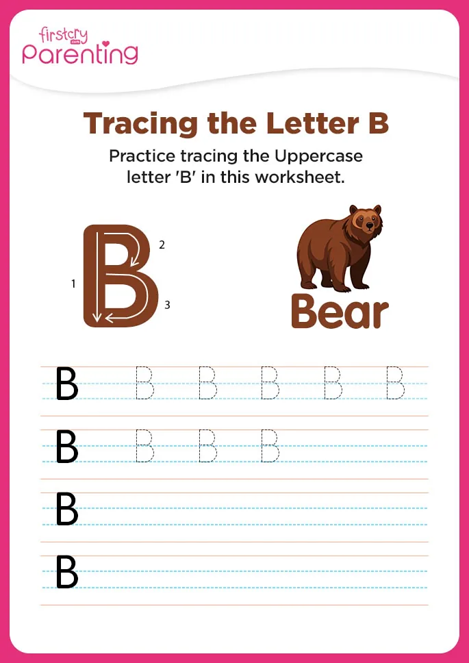 B for Bear worksheet