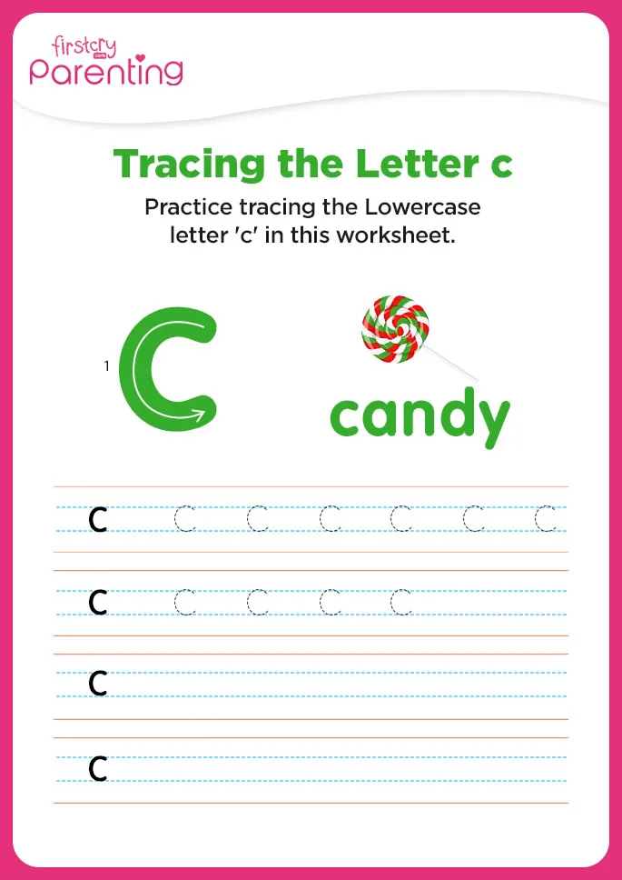 c for candy worksheet