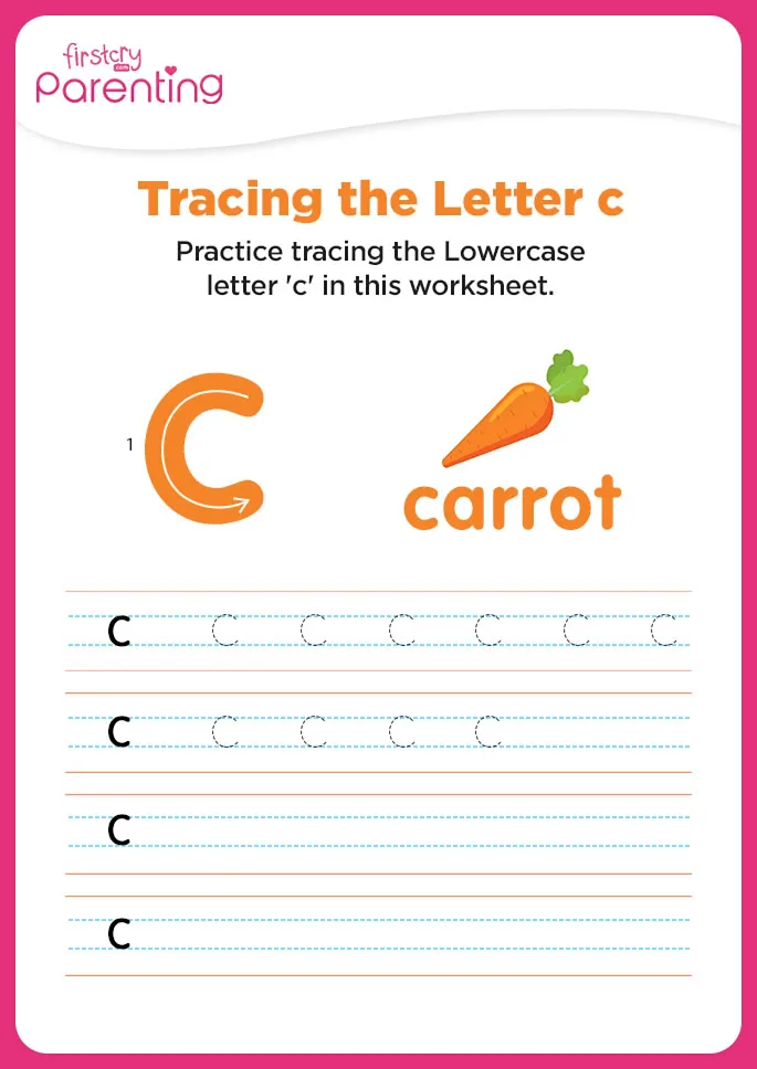 c for carrot worksheet