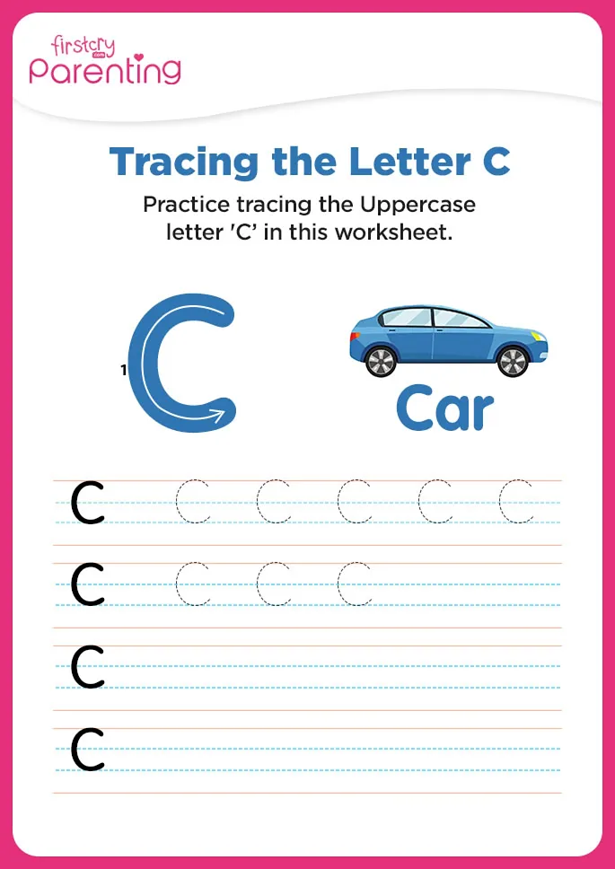 C for Car worksheet