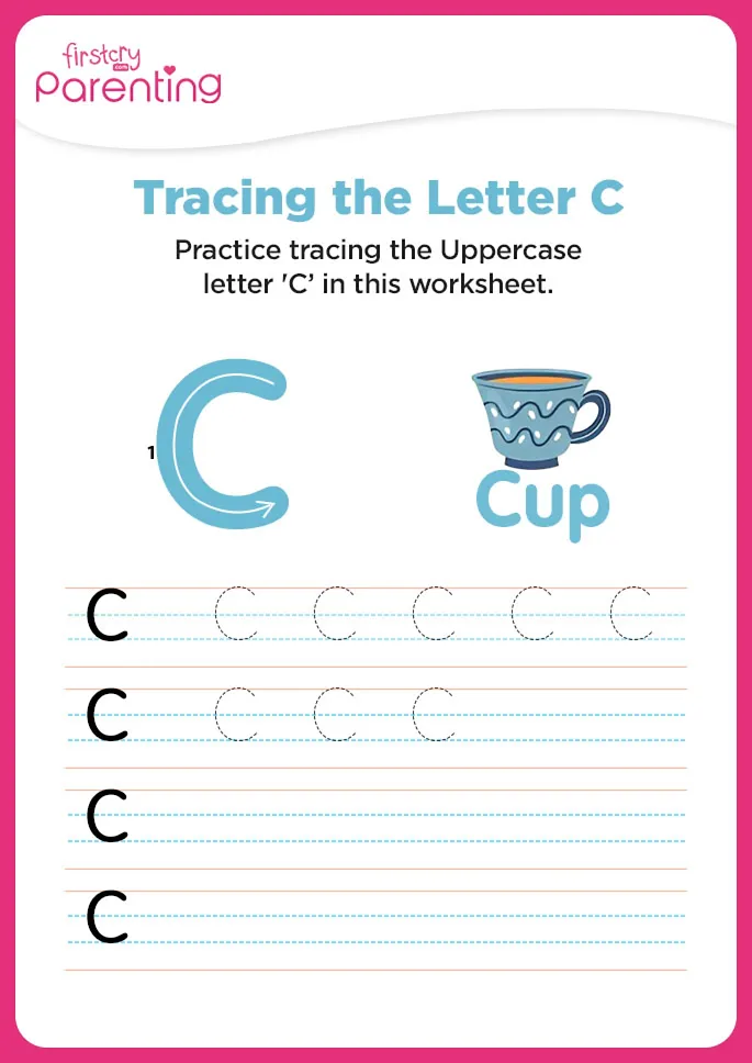 C for Cup worksheet