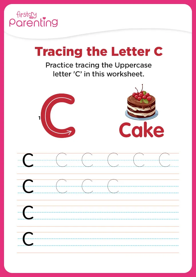 C for Cake worksheet