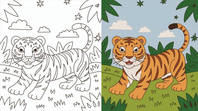 Tiger Colouring Pages – Free Printable Pages For Kids